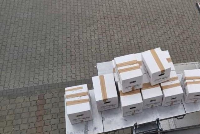 Behördenumzug in Grosshartmannsdorf mit einem Möbellift